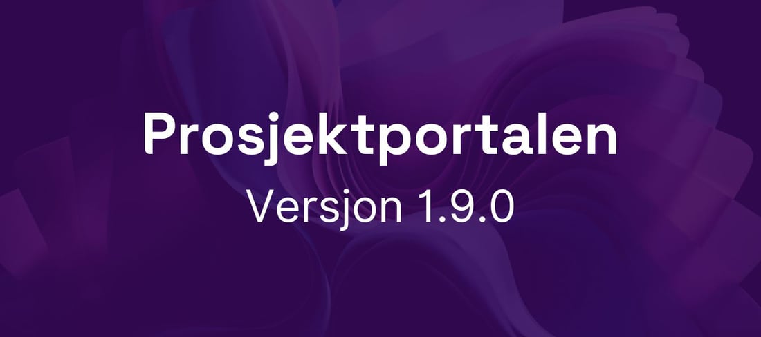 Prosjektportalen versjon 1.9.0